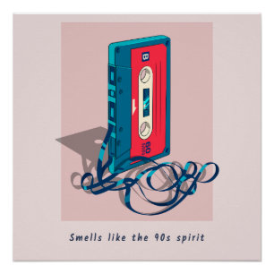 Póster Cinta Cassette de la época de los años 90