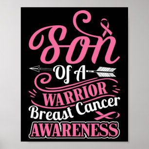 Póster Cinta Conciencia del Cáncer de Seno Hijo de Guerre