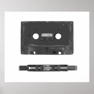 Póster Cinta de audio retro