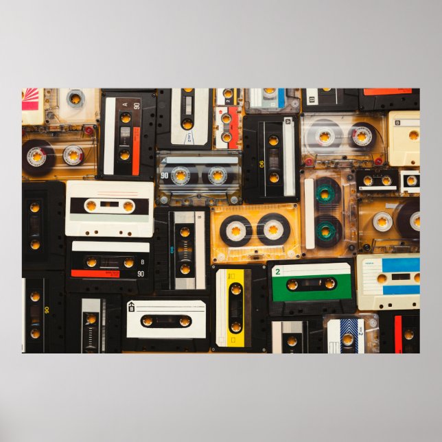 Póster Cinta de audio retro (Frente)