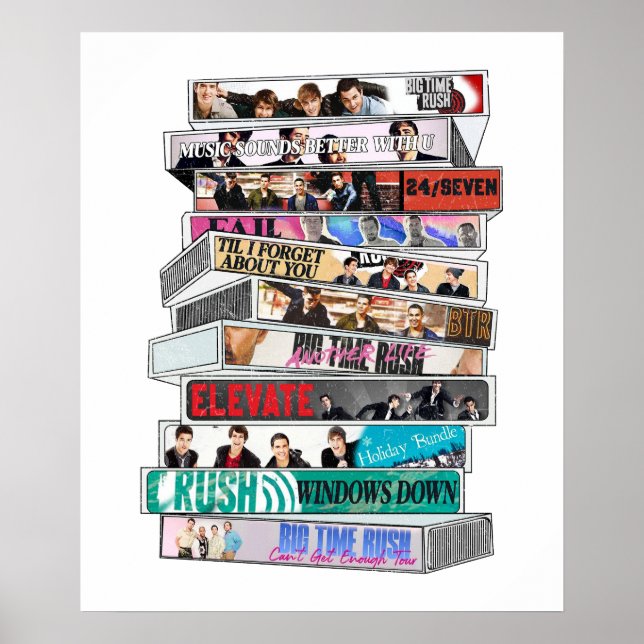 Póster Cinta de Casete de Big Time Rush (Frente)