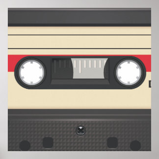 Póster Cinta de casette - Rojo de atardecer