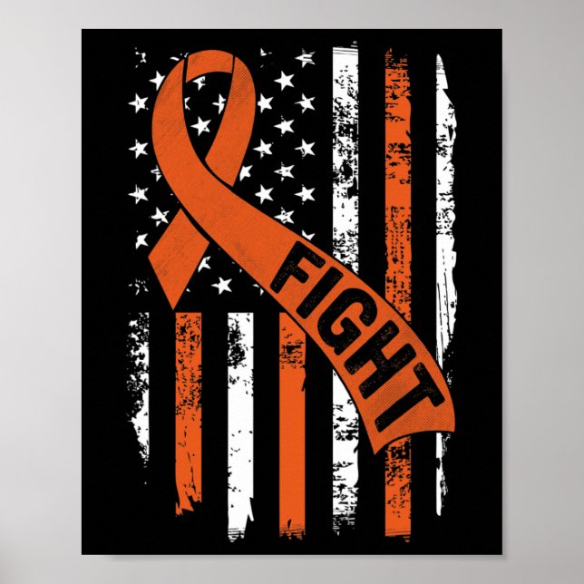 Póster Cinta de combate Bandera Americana Sensibilización (Frente)