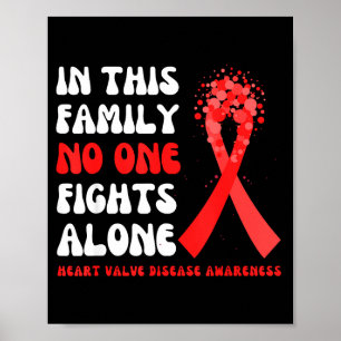 Póster Cinta de Conciencia de la Enfermedad de la Válvula