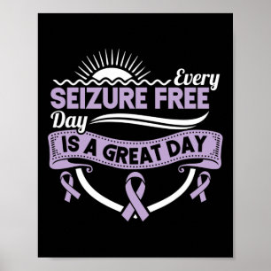Póster Cinta de Conciencia de la Epilepsia Cada Día Libre