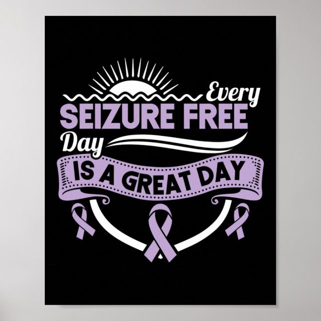 Póster Cinta de Conciencia de la Epilepsia Cada Día Libre (Frente)