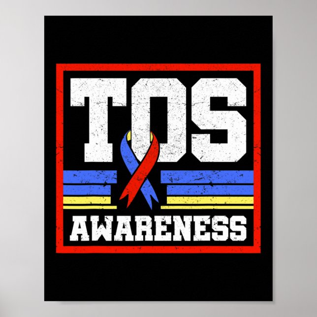 Póster Cinta de Conciencia de TOS Síndrome de Salida Torá (Frente)
