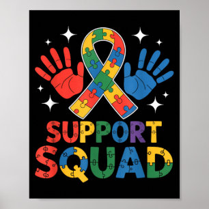 Póster Cinta de Conciencia del Autismo del Equipo de Apoy