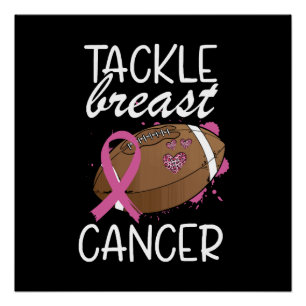 Póster Cinta de Conciencia del Cáncer de Mama Tackle Canc