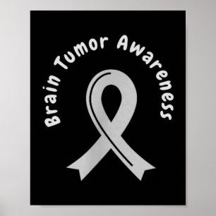Póster Cinta de conciencia del tumor cerebral en mayo ves