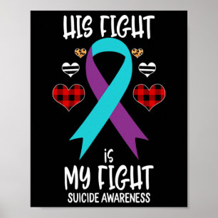 Póster Cinta de Conciencia Suicida Su Lucha Es Mi Guerra