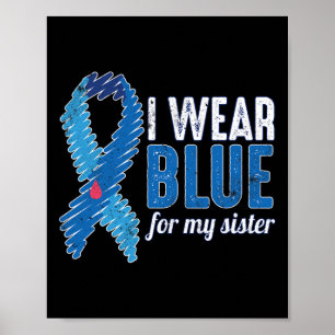 Póster Cinta De Concienciación T1d De Noviembre Azul Para