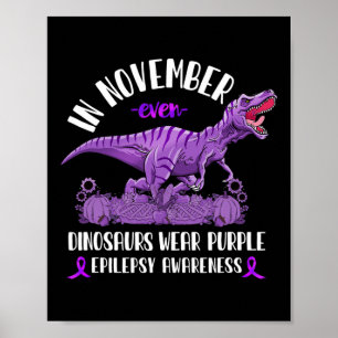 Póster Cinta de Concientización sobre la Epilepsia T-rex