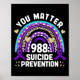 Póster Cinta de concientización sobre prevención del suic