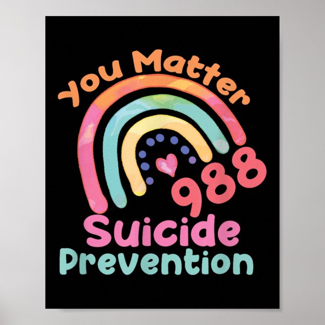 Póster Cinta de concientización sobre prevención del suic (Frente)