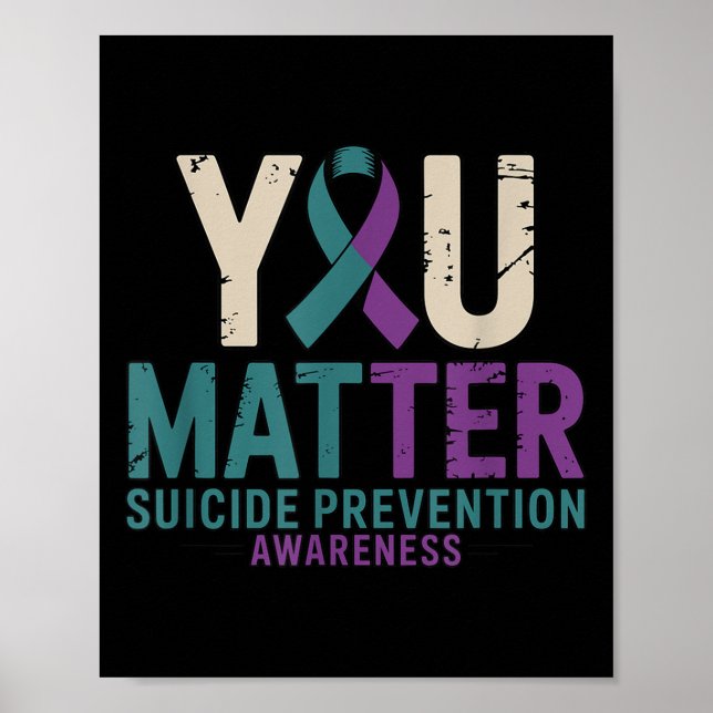 Póster Cinta de Concientización sobre Prevención del Suic (Frente)