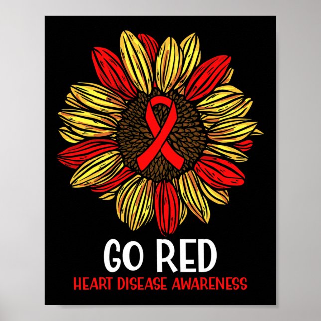 Póster Cinta de girasol rojo (Frente)