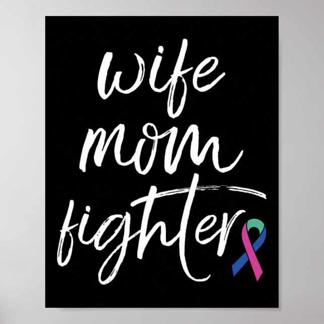 Póster Cinta de la Concienciación sobre el Cáncer Esposa  (Frente)