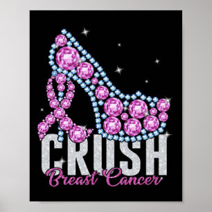 Póster Cinta de la herida de cáncer de mama machacada