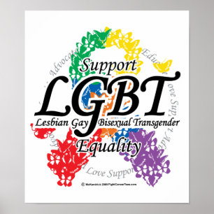 Póster Cinta de LGBT de mariposas