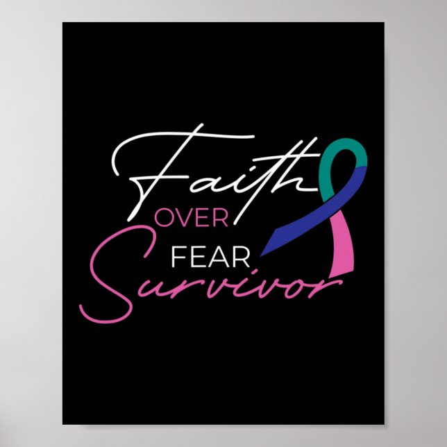 Póster Cinta de lucha contra el cáncer (Frente)