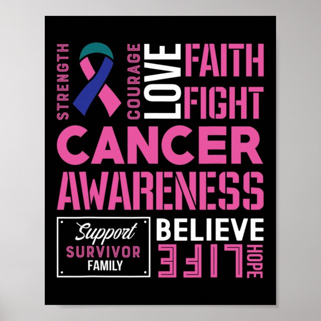 Póster Cinta de lucha contra el cáncer 11 (Frente)