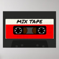 Cinta de mezcla roja - Regalo de inspiración retro