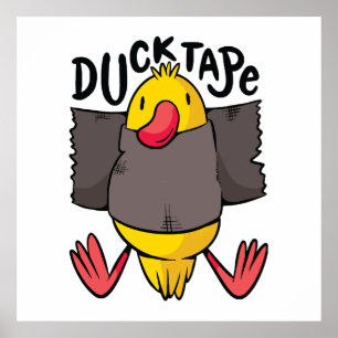 Póster Cinta de Pato Divertida