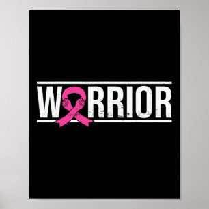 Póster Cinta de pecho luchador contra el cáncer de mama