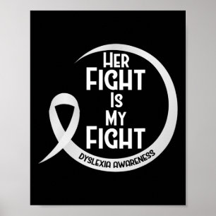 Póster Cinta de plata de concienciación su lucha es mi lu