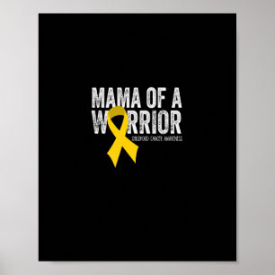 Póster Cinta de prevención de cáncer infantil para mamá d