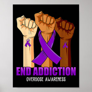 Póster Cinta de prevención de sobredosis de adicción fina