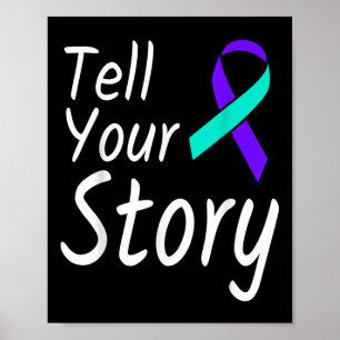 Póster Cinta de Prevención del Suicidio Cuenta Tu Histori