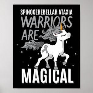 Póster Cinta de sensibilización de guerrero de Ataxia Sca