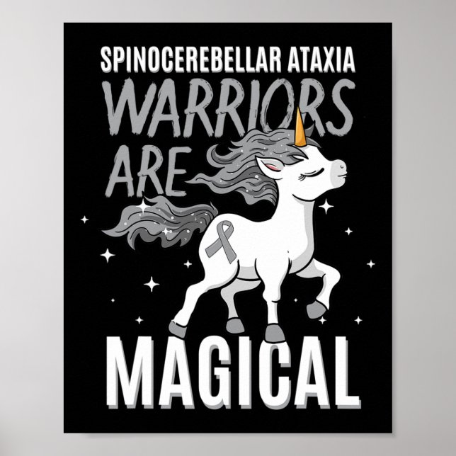 Póster Cinta de sensibilización de guerrero de Ataxia Sca (Frente)