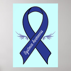 Póster Cinta de sensibilización de la distonía con alas
