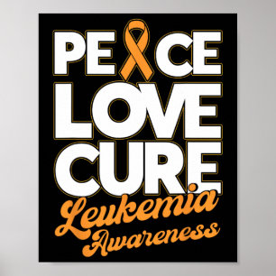 Póster Cinta de sensibilización de leucemia de apoyo a la