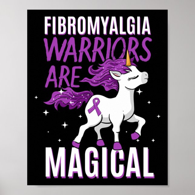 Póster Cinta de sensibilización de unicornio mágico guerr (Frente)