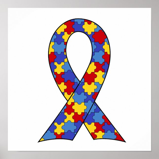 Póster Cinta de sensibilización sobre el autismo (Frente)