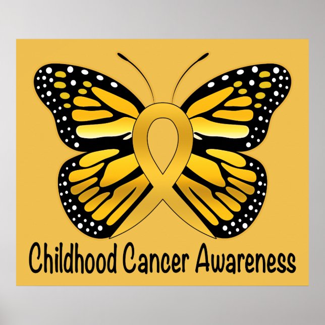 Póster Cinta de sensibilización sobre el cáncer infantil  (Frente)