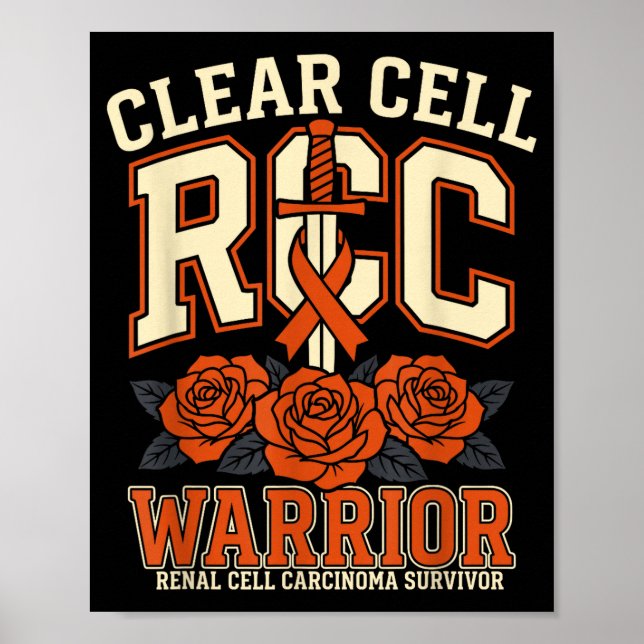 Póster Cinta de superviviente de carcinoma de células ren (Frente)