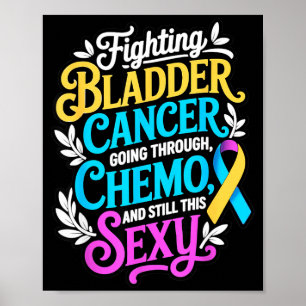 Póster Cinta de vejiga apoya la conciencia del cáncer de