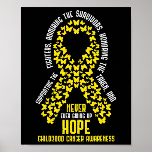 Póster Cinta del Cáncer Infantil Que Nunca Deja De Tener 