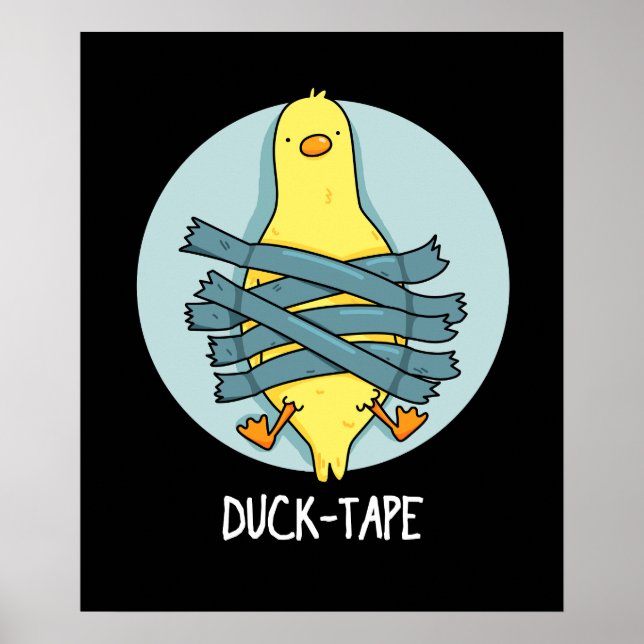 Póster Cinta divertida Duck Cinta Pun Dark BG (Frente)