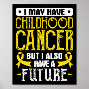 Póster Cinta Dorada Conciencia del Cáncer Infantil