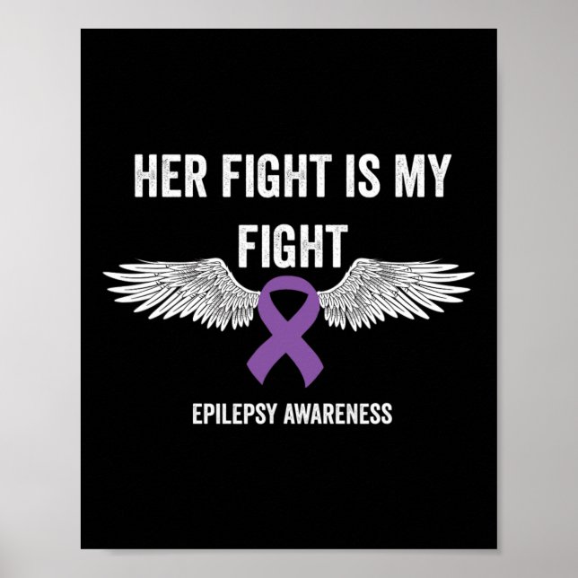 Póster Cinta Morada de Conciencia sobre la Epilepsia - Co (Frente)