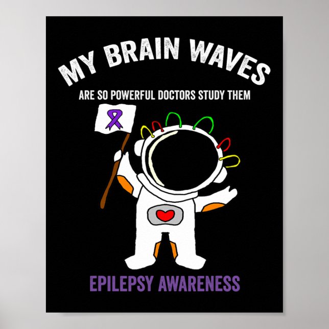 Póster Cinta Morada de Conciencia sobre la Epilepsia - Ep (Frente)