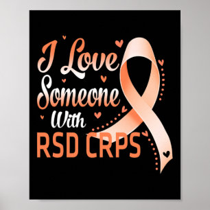 Póster Cinta naranja Me Encanta Alguien Con Rsd Crps Awar