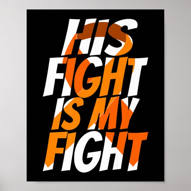 Póster Cinta naranja para Him Productos Leukemia Concienc (Frente)