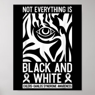Póster Cinta Negra Y Blanca Ehlers Danlos Zebra Rheumat